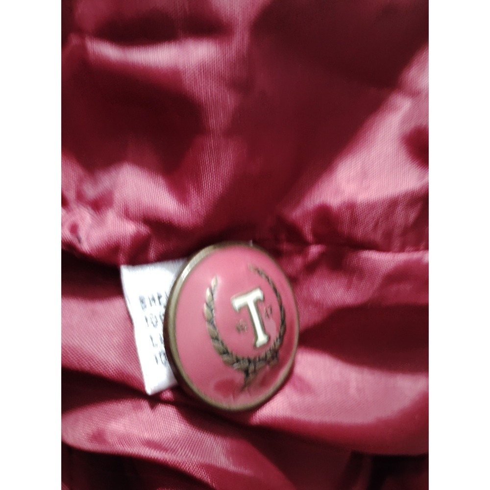 Talbots‎ 100% Wool Red Embossed "T" Buttons Herringbone Blazer Academia Petite 6 - Picture 6 of 9